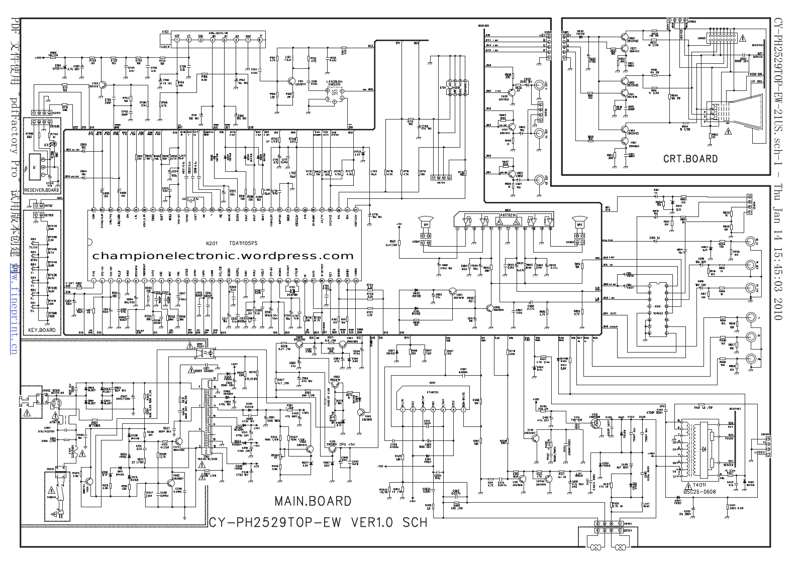 RCA RC21TU7 Schematic