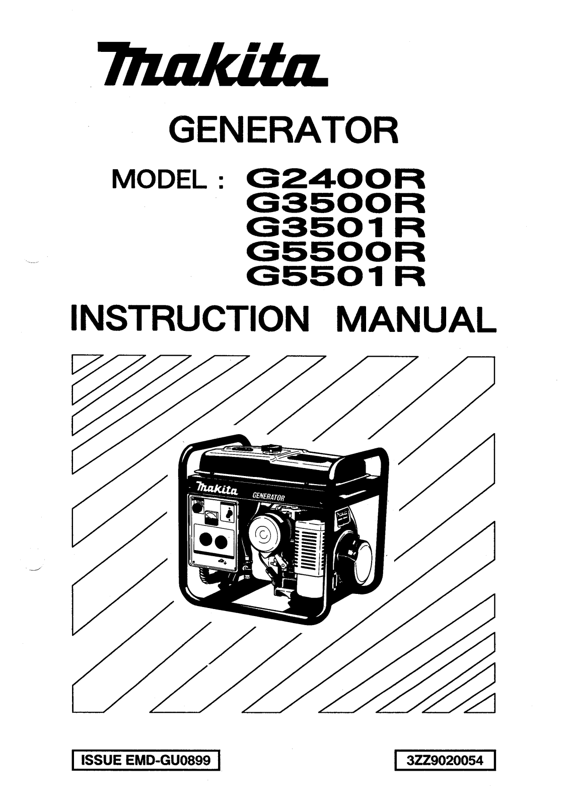 Makita G5501R, G2400R, G3500R, G3501R User Manual