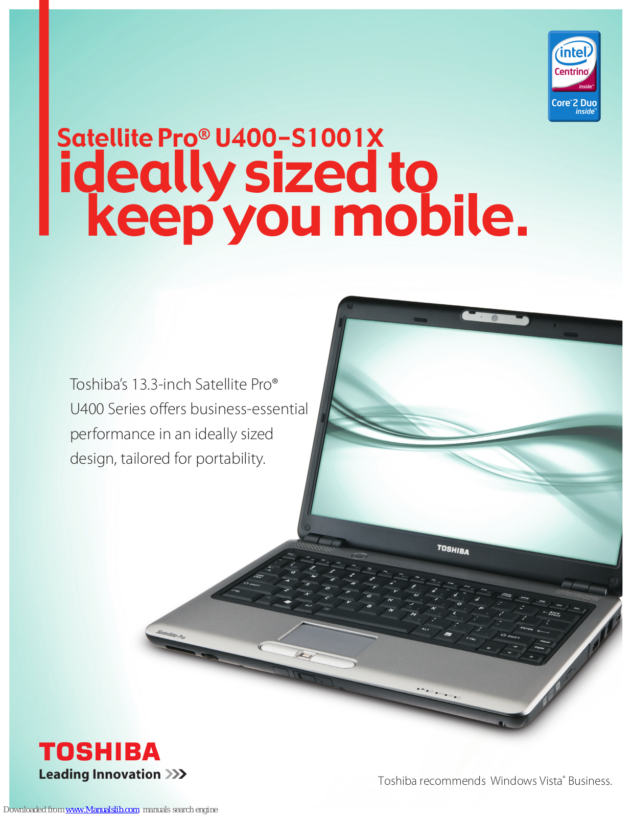 Toshiba Satellite Pro U400-S1001X Characteristics