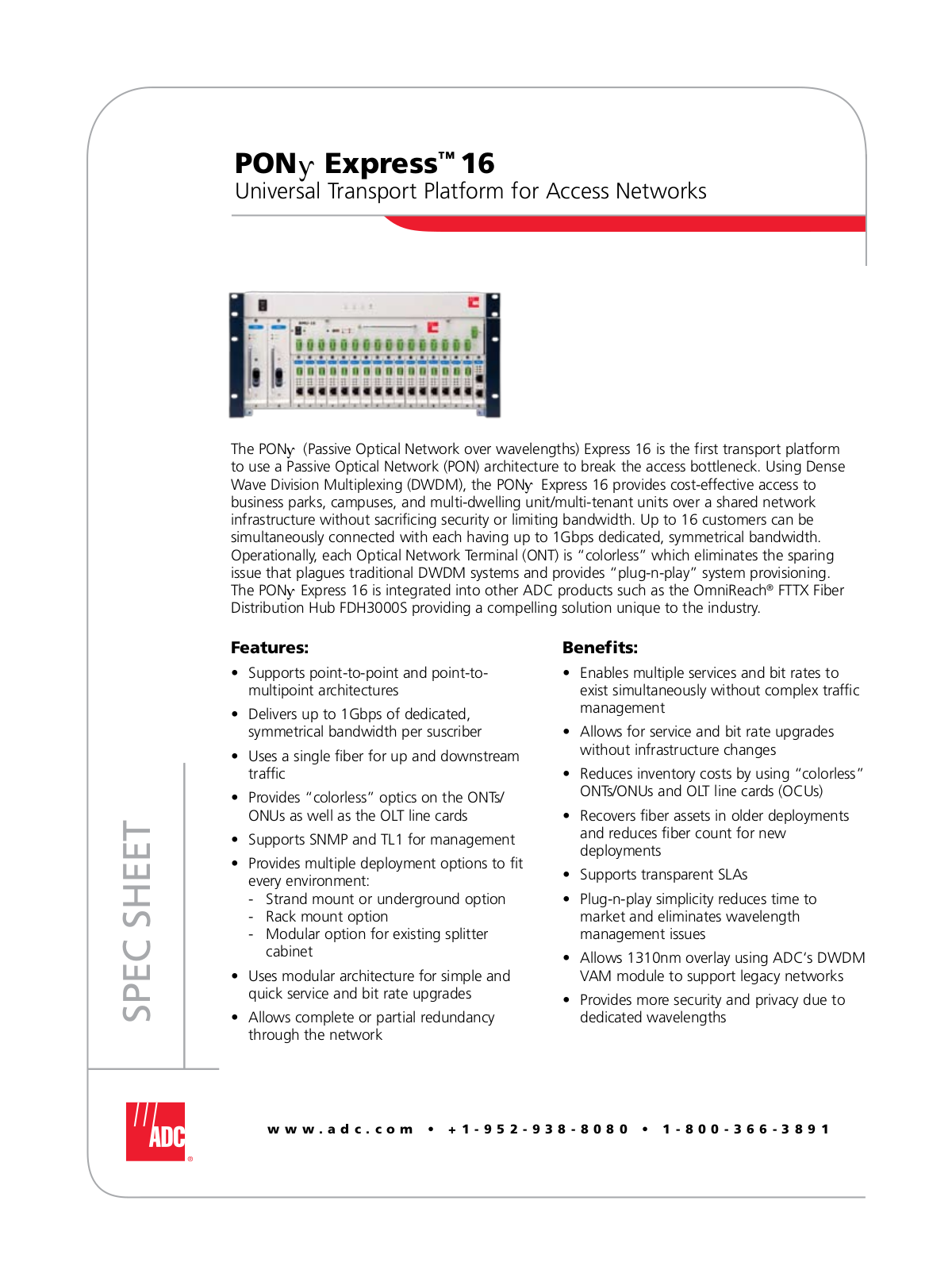 ADC Universal Transport Platform User Manual