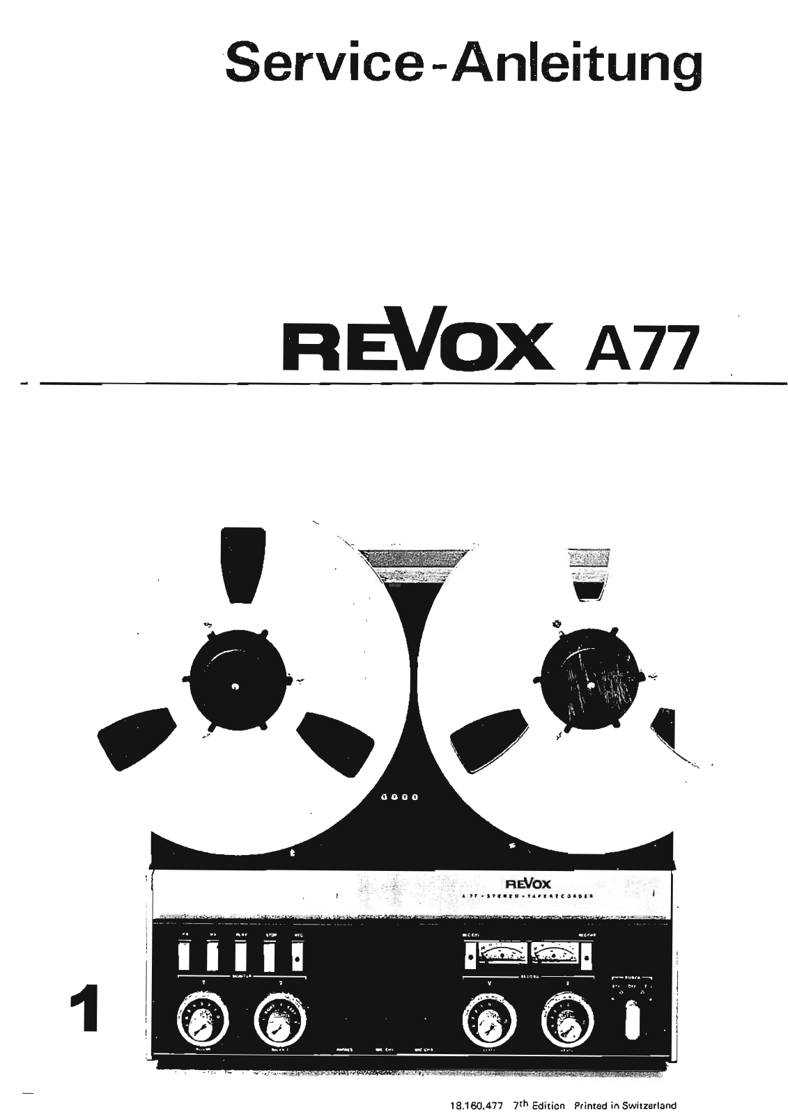 Revox A-77 Service Manual