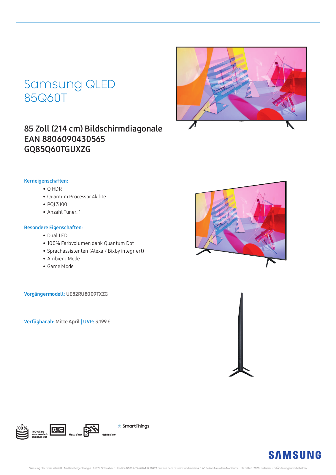 Samsung GQ85Q60T User Manual