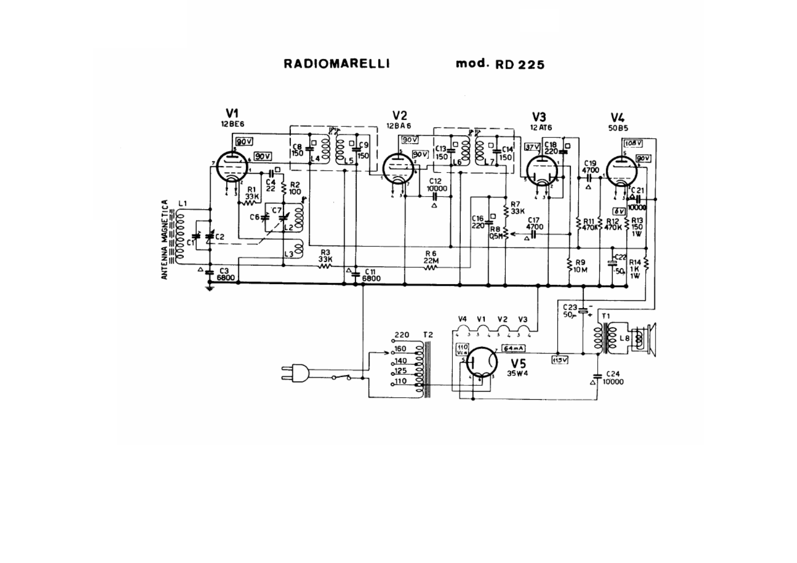 Radiomarelli rd225 schematic - ManualMachine.com