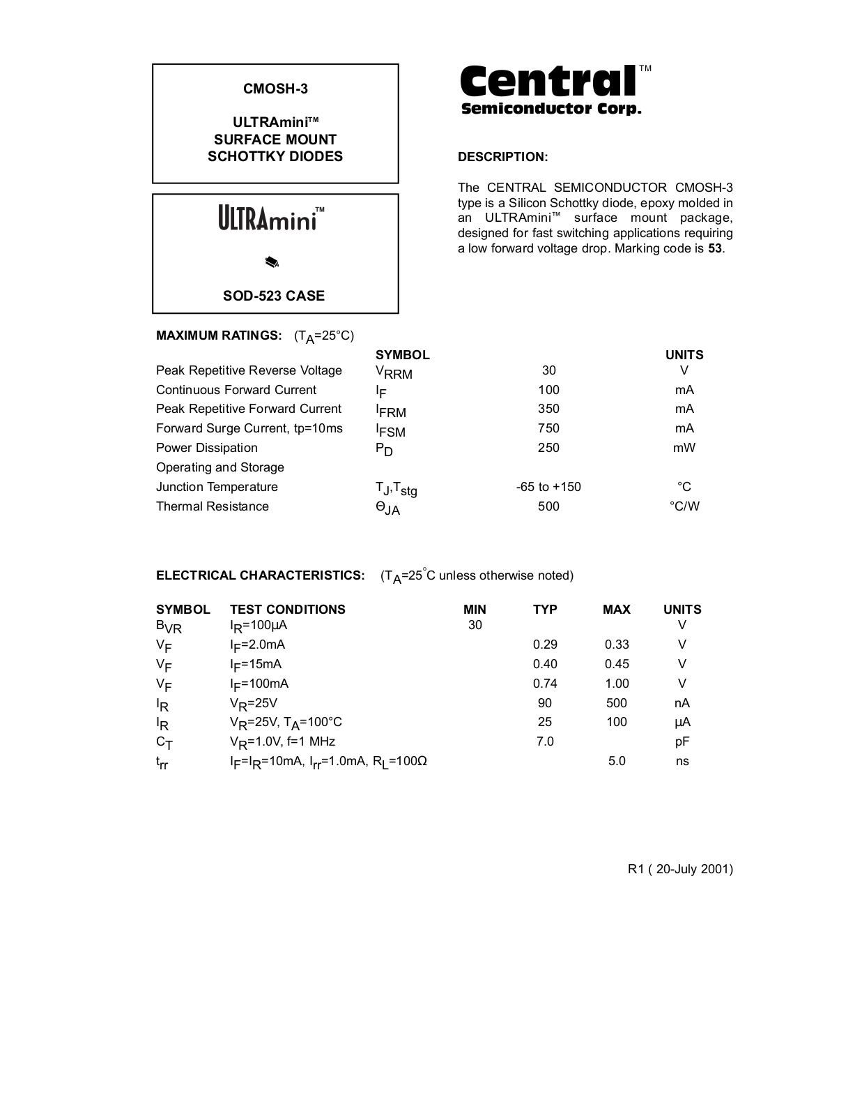 Datasheet CMOSH-3 Datasheet (CENTR) - ManualMachine.com
