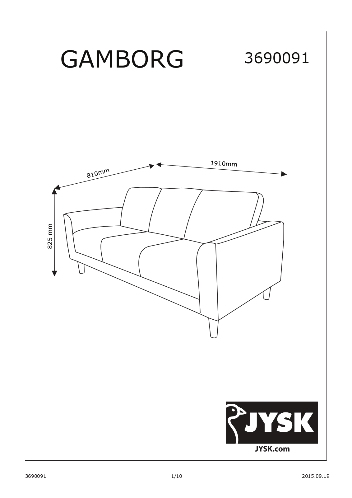 JYSK Gambord User Manual