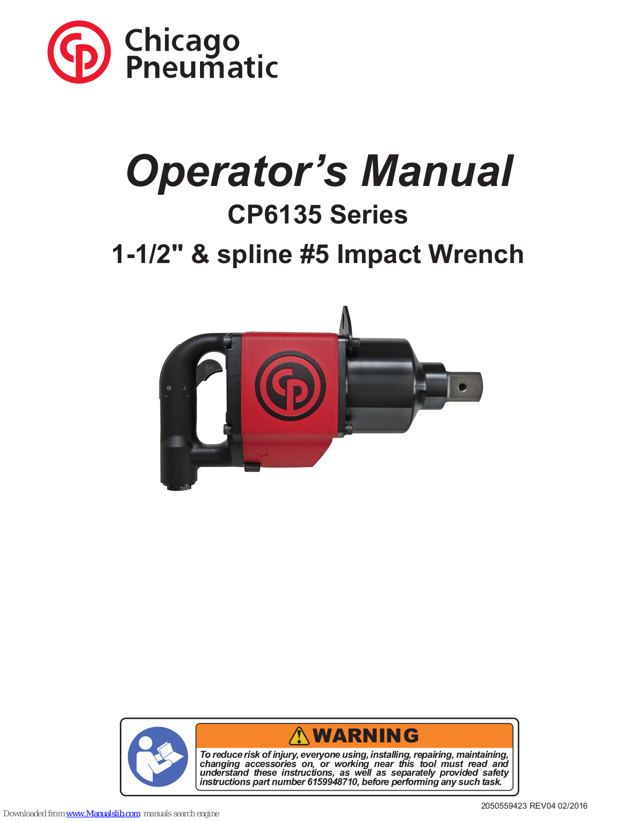 Chicago Pneumatic CP6135 Series Operator's Manual