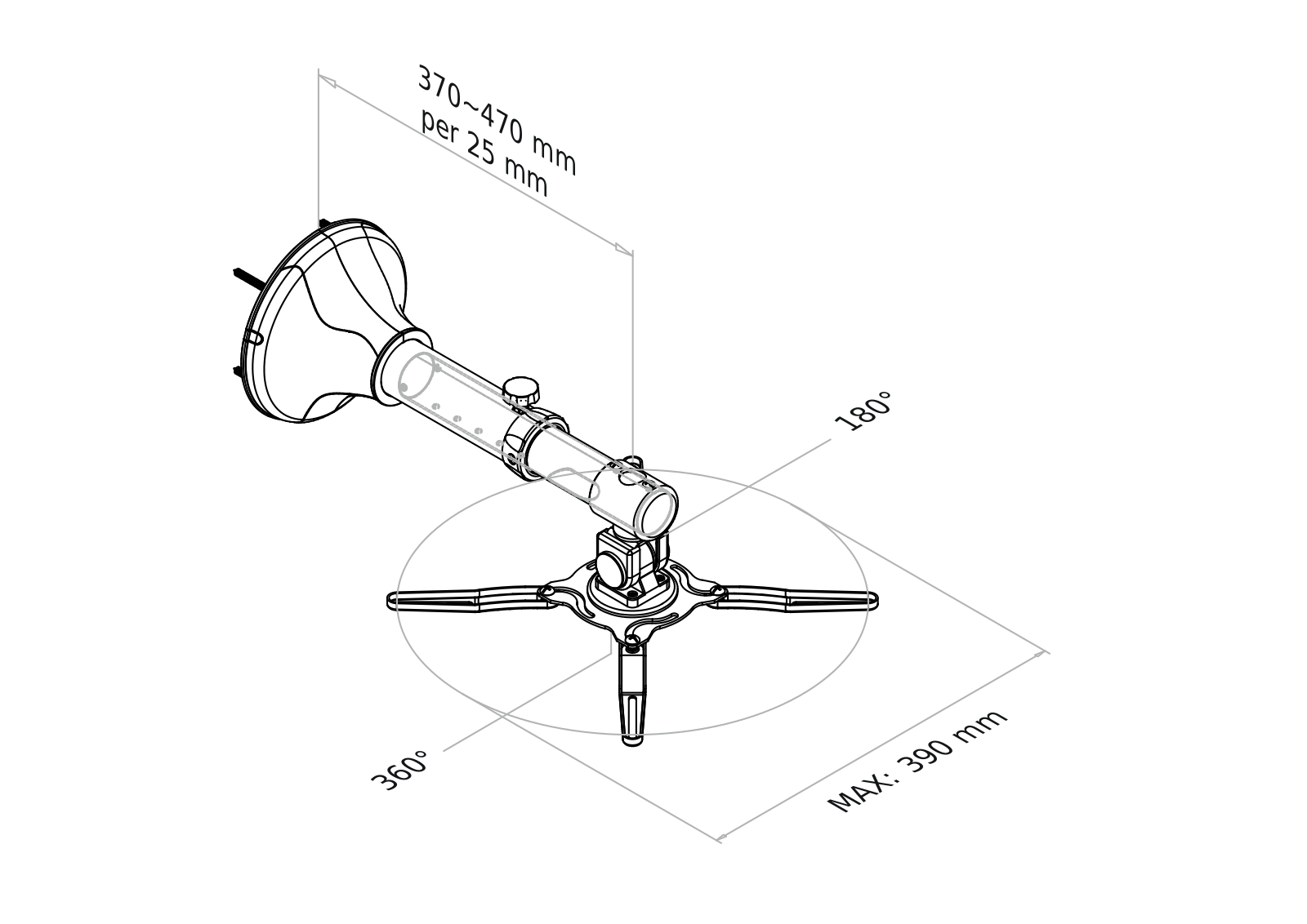 Newstar BEAMER-W050SILVER Product Data Sheet