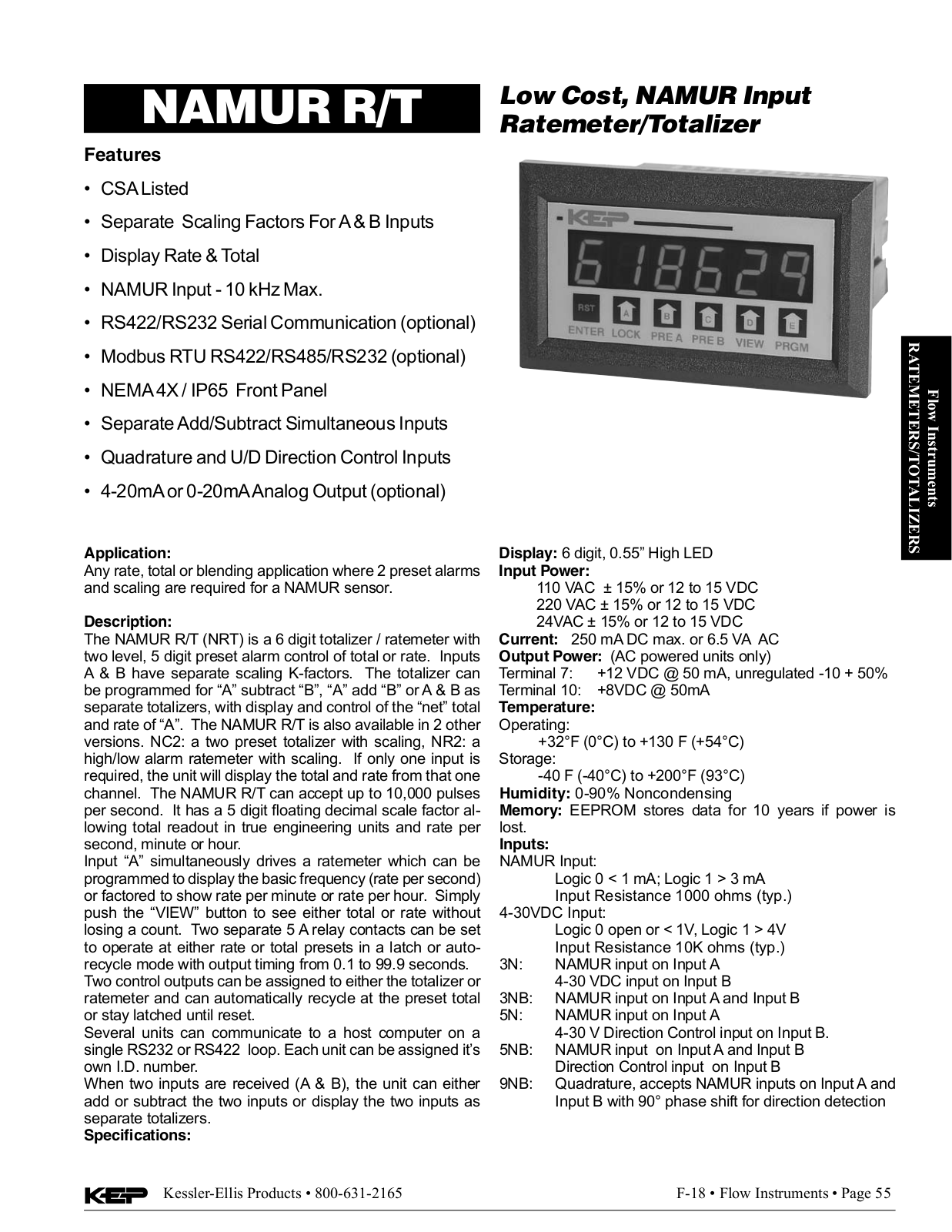 KEP NAMUR R-T Data sheet