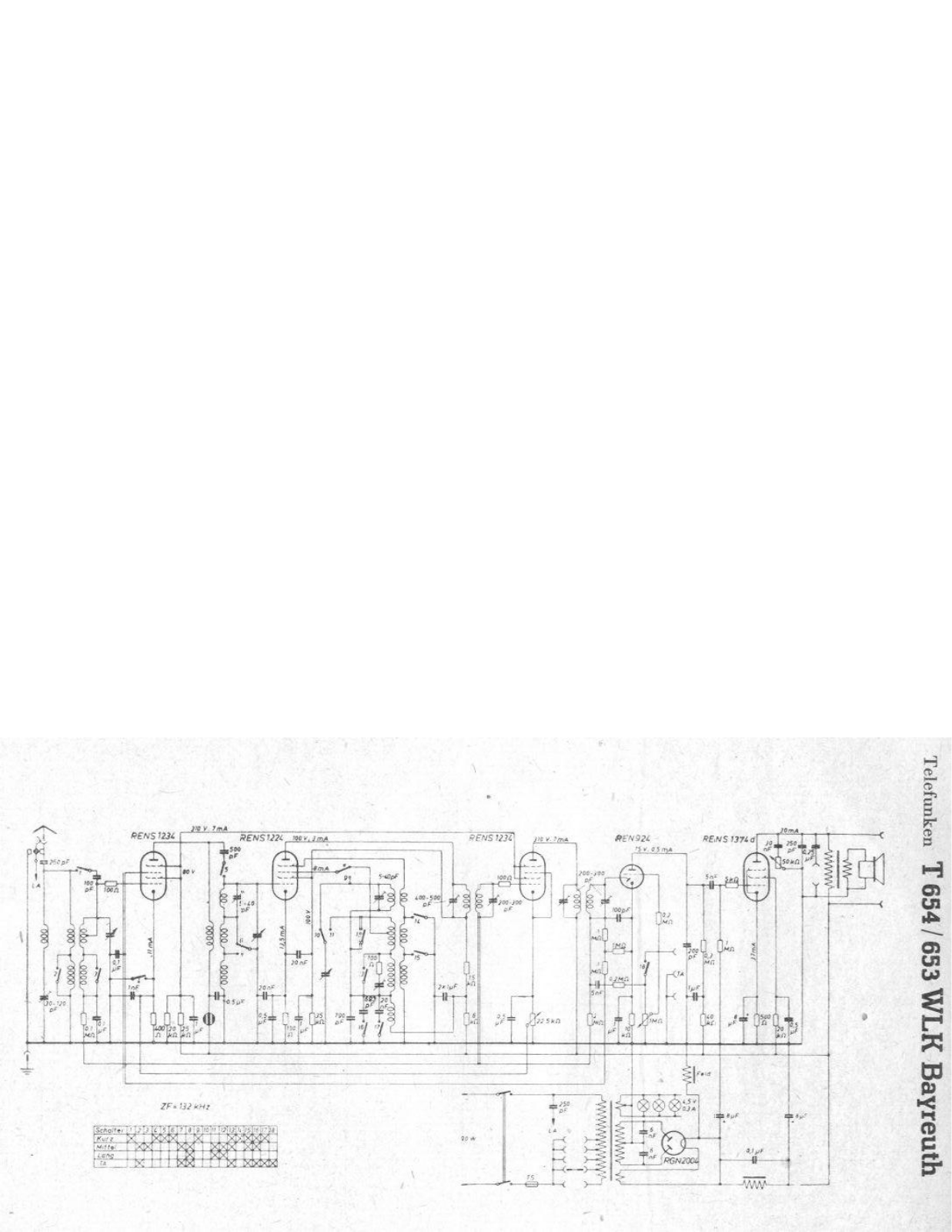 Telefunken 653 WLK, 654 WLK Service manual