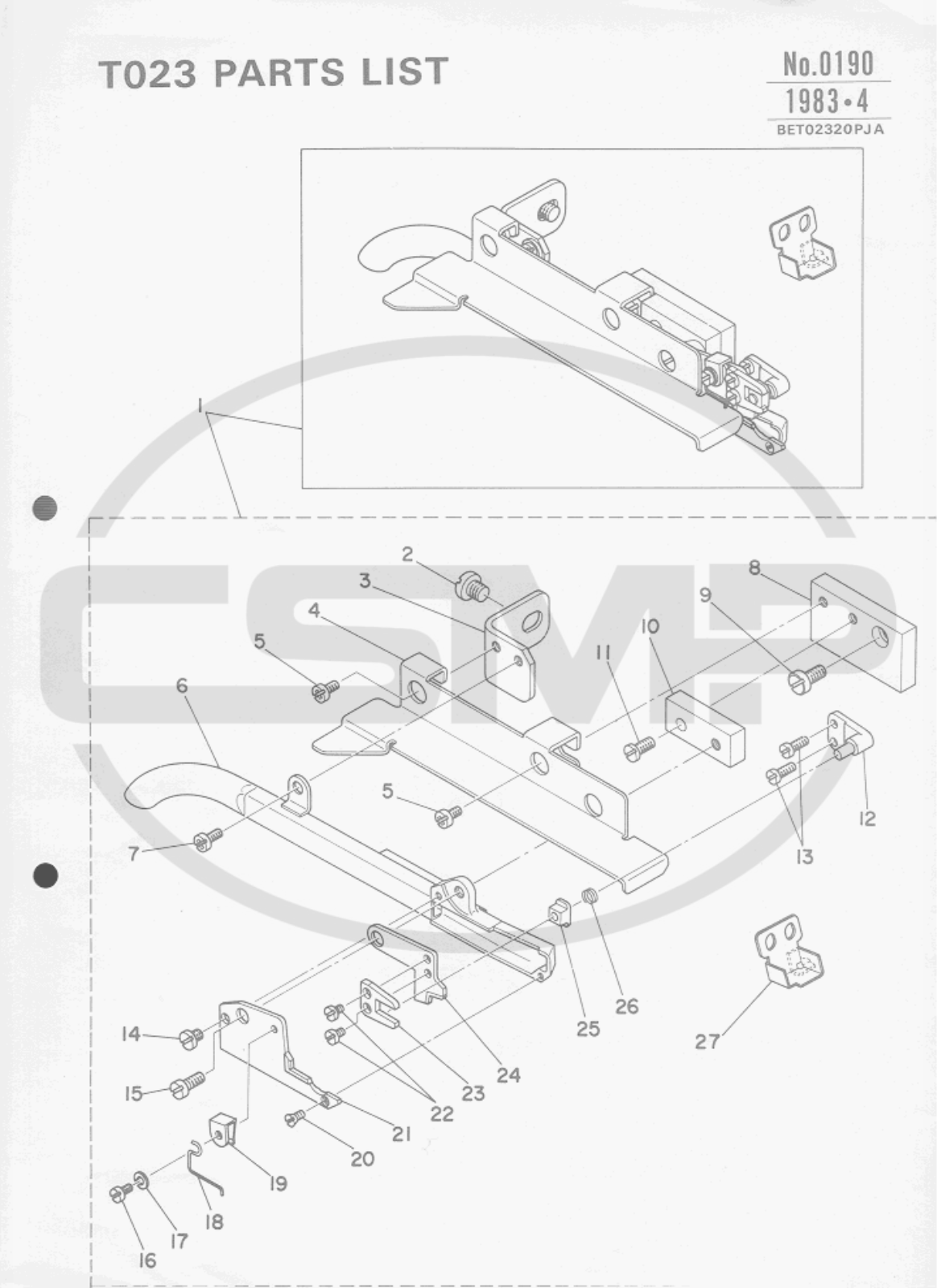 Juki T023 Parts Book