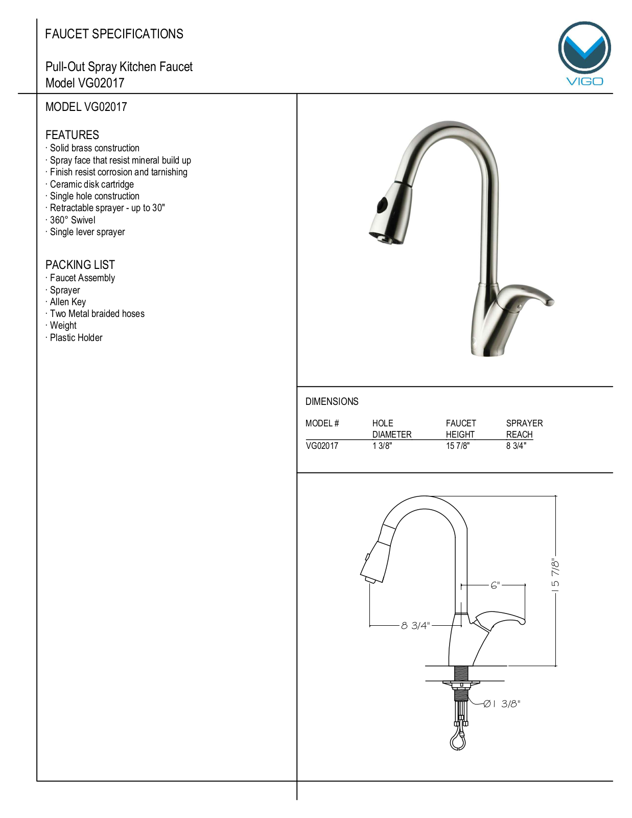 Vigo VG02017 User Manual