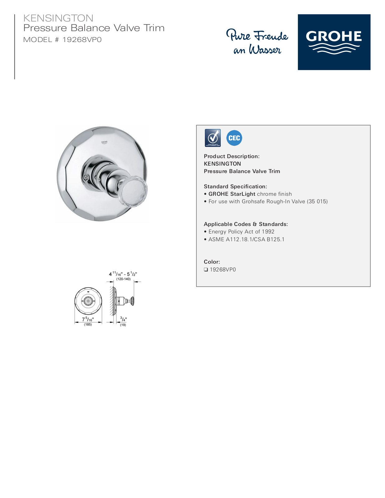 GROHE GRH3171 Specifications - ManualMachine.com
