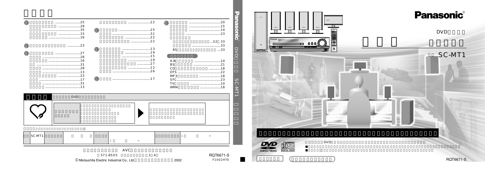 Panasonic SC-MT1 User Manual