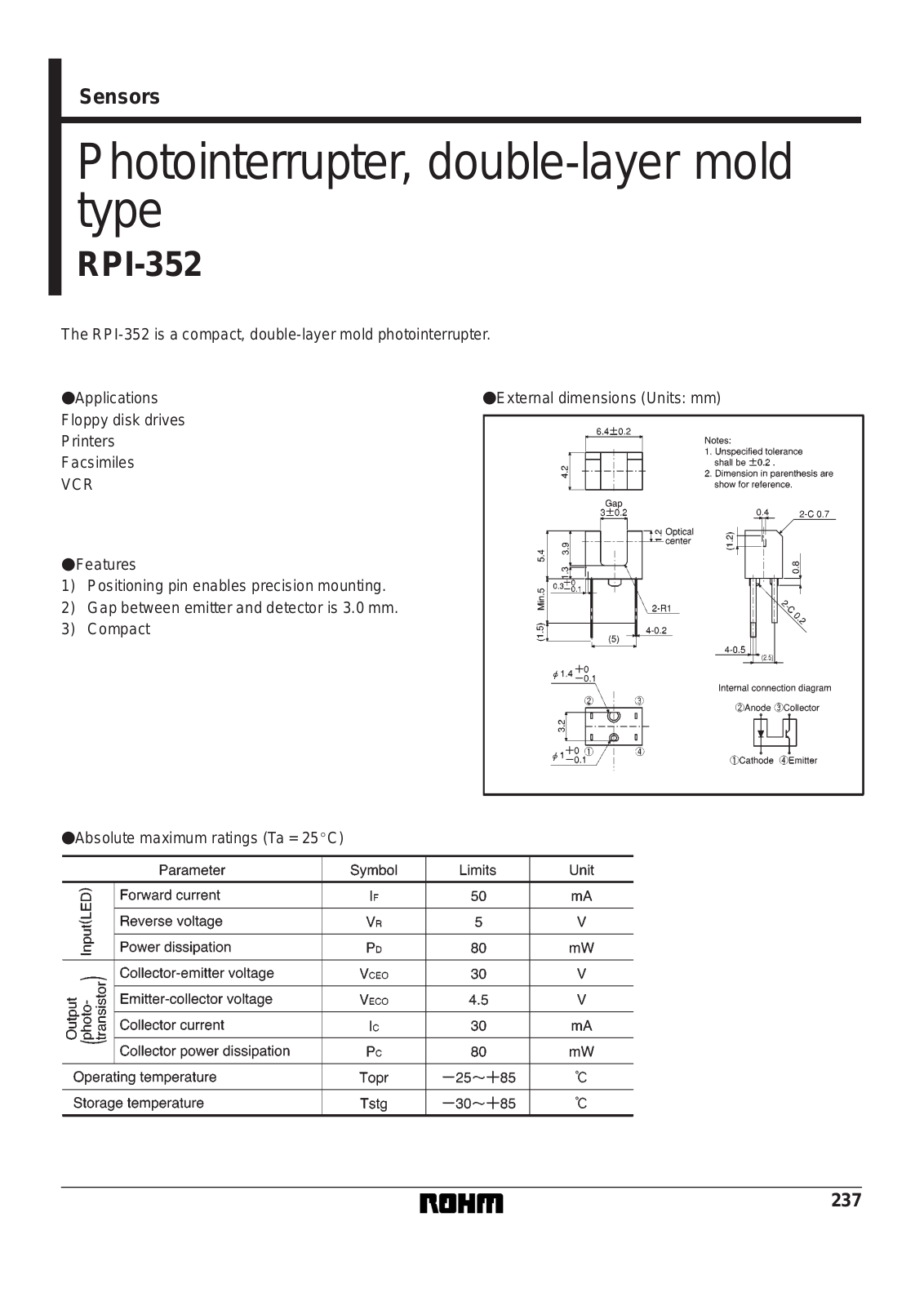 ROHM RPI-252 Datasheet