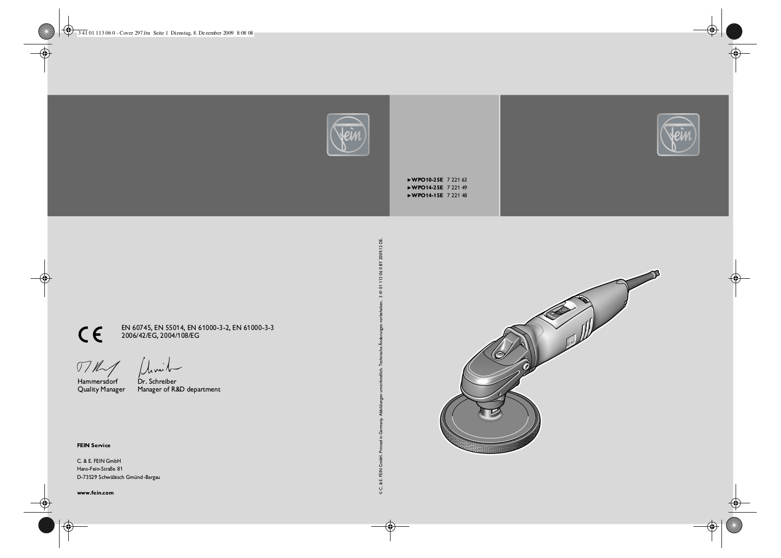 Fein WPO 14-15E User Manual