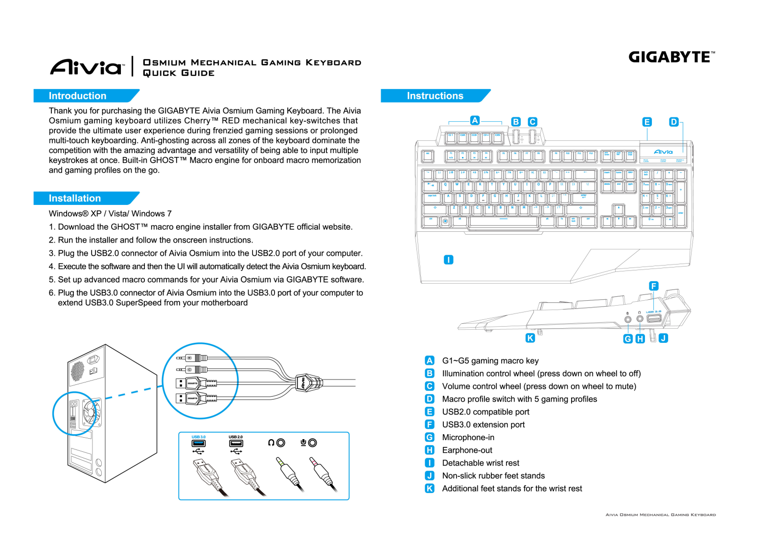 GIGABYTE Aivia Osmium Owner's Manual