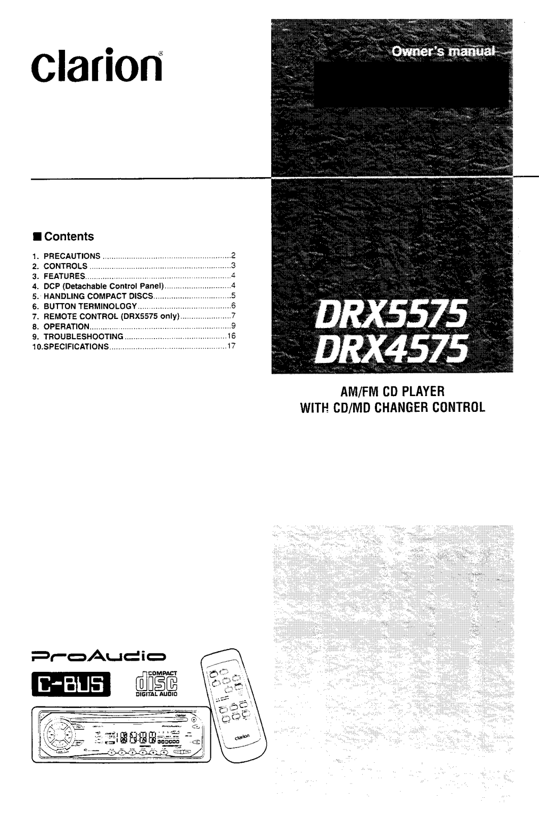 Clarion DRX5575 User Manual