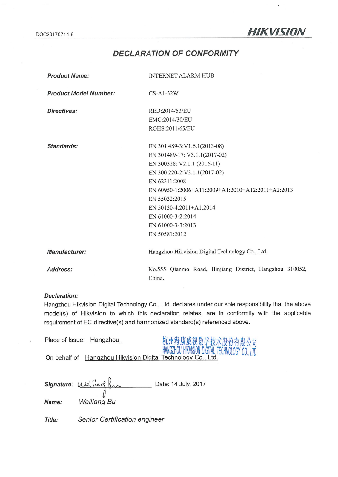 EZVIZ CS-A1-32W User Manual