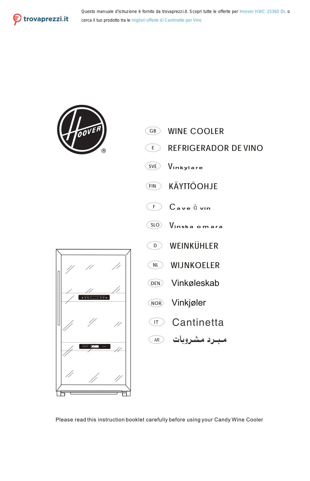 Hoover HWC 25360 DL Instruction Booklet