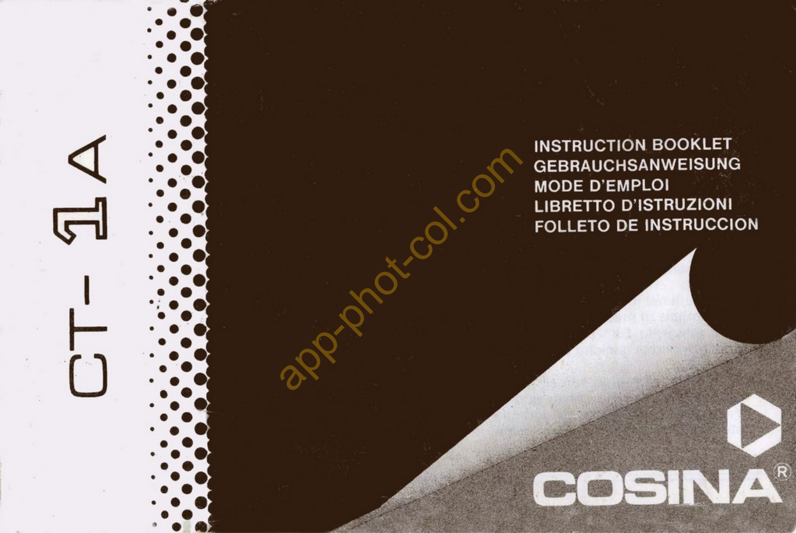 Cosina CT-1A Instruction Manual