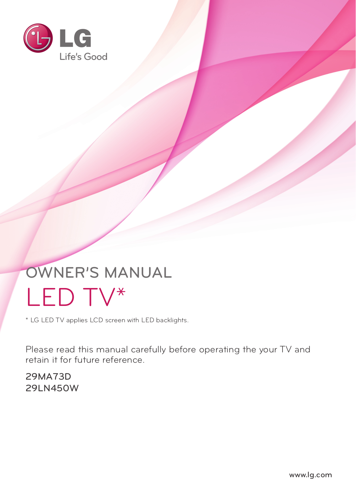 LG 29LN450W User Manual