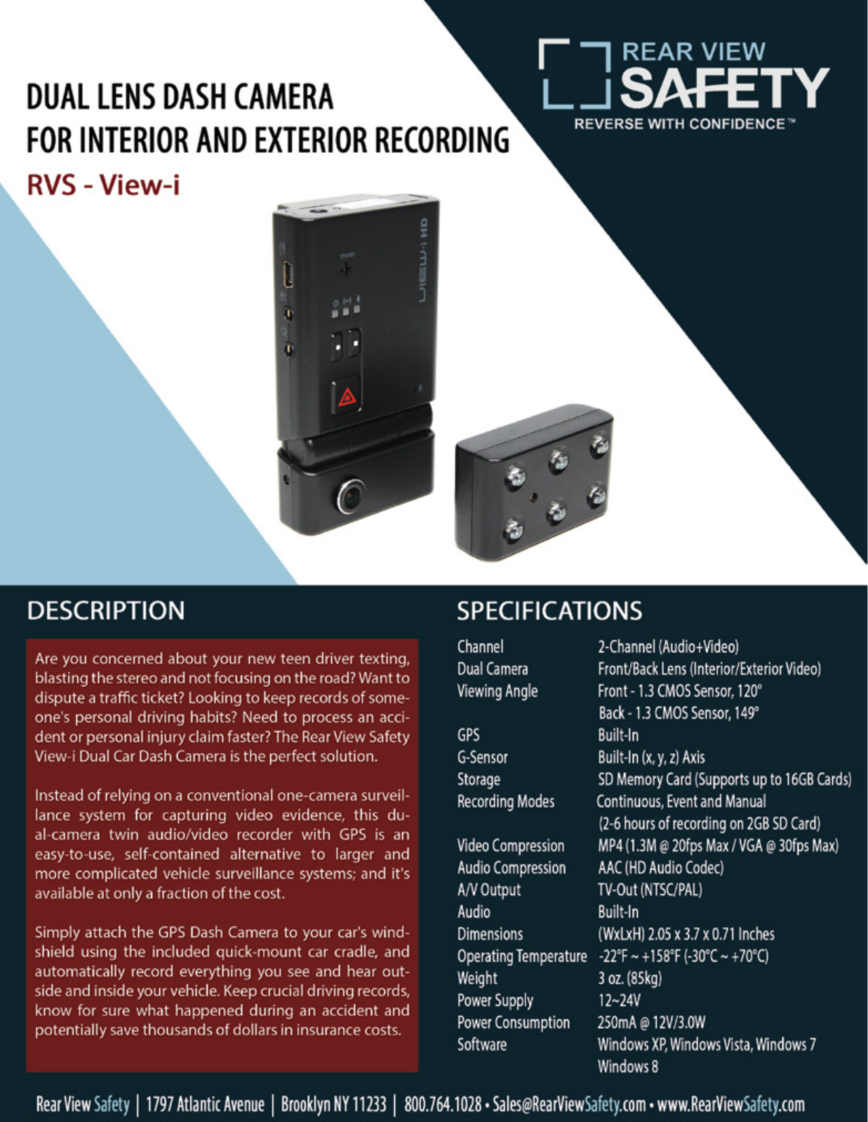 RVS Systems RVS-View-I Specsheet