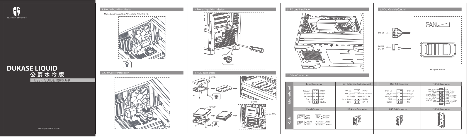 Gamer Storm Dukase liquid operation manual