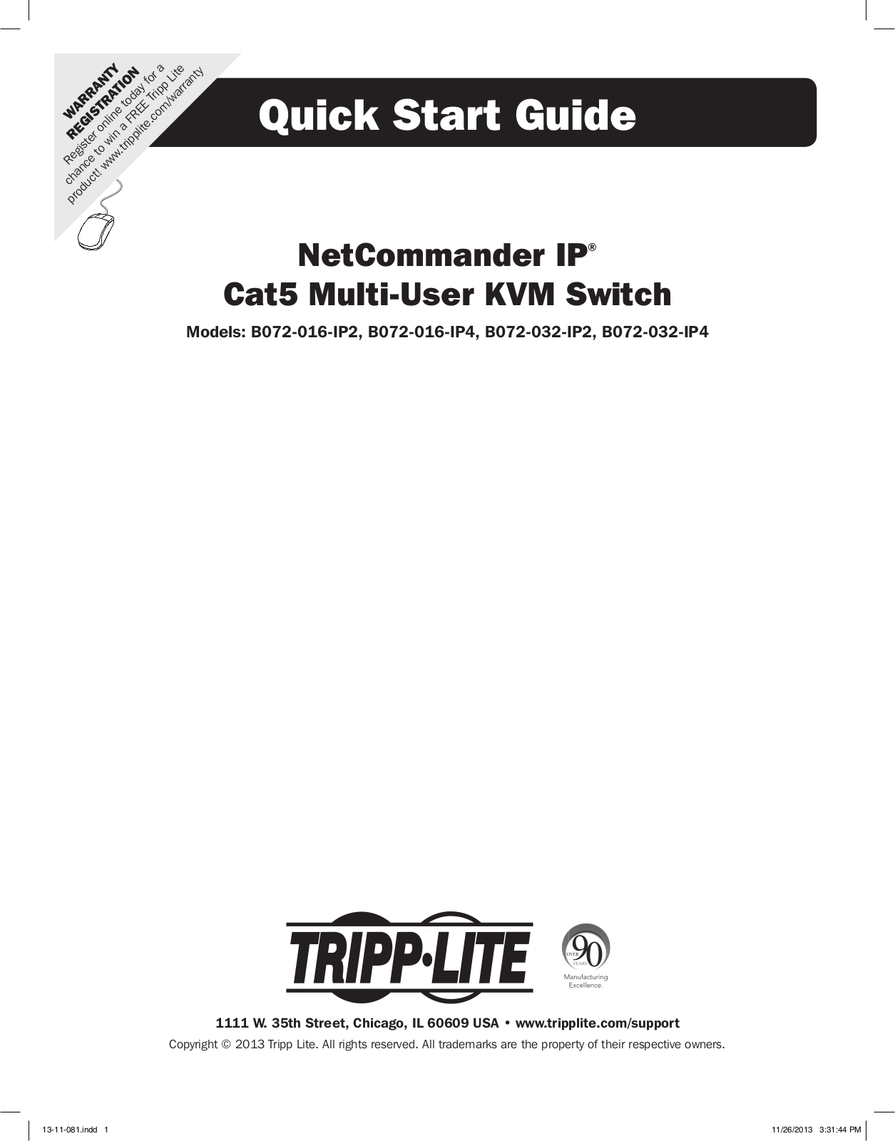 Tripp Lite B072-016-IP2, B072-032-IP2, B072-016-IP4, B072-032-IP4 User Manual