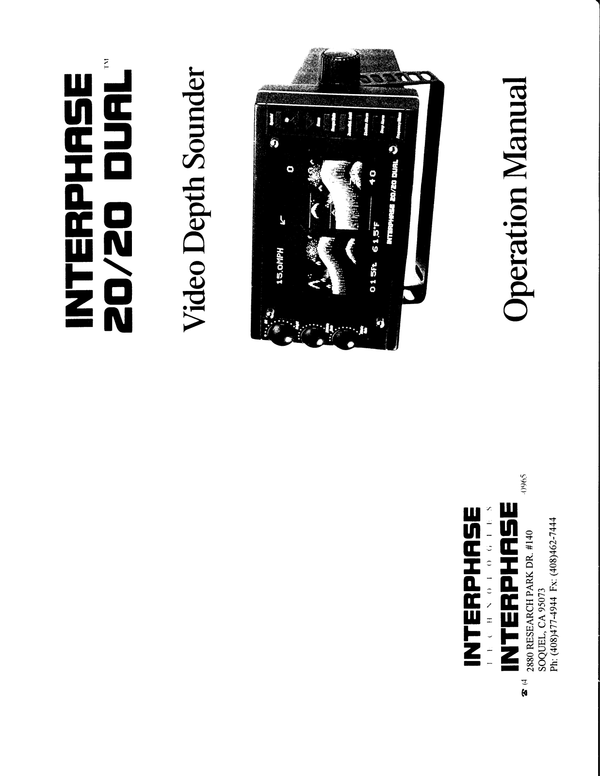 Interphase 20, 20 Dual Operation Manual - ManualMachine.com