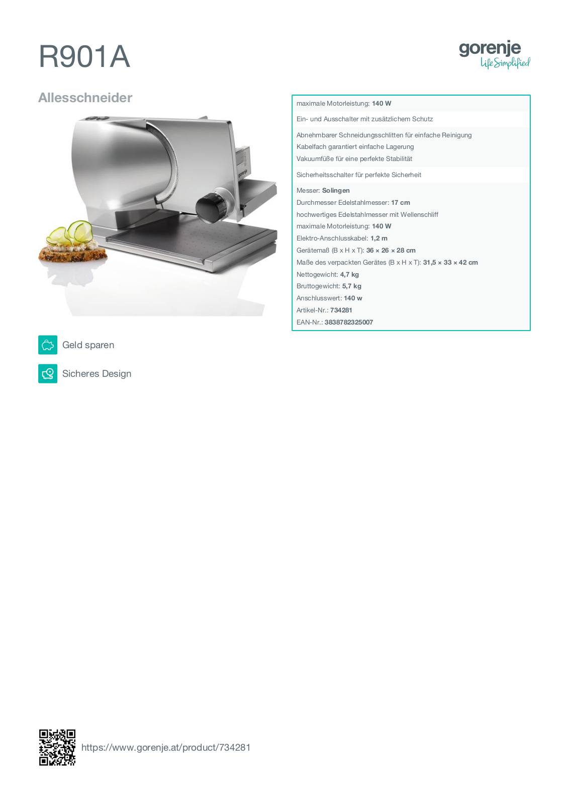 Gorenje R901A User Manual