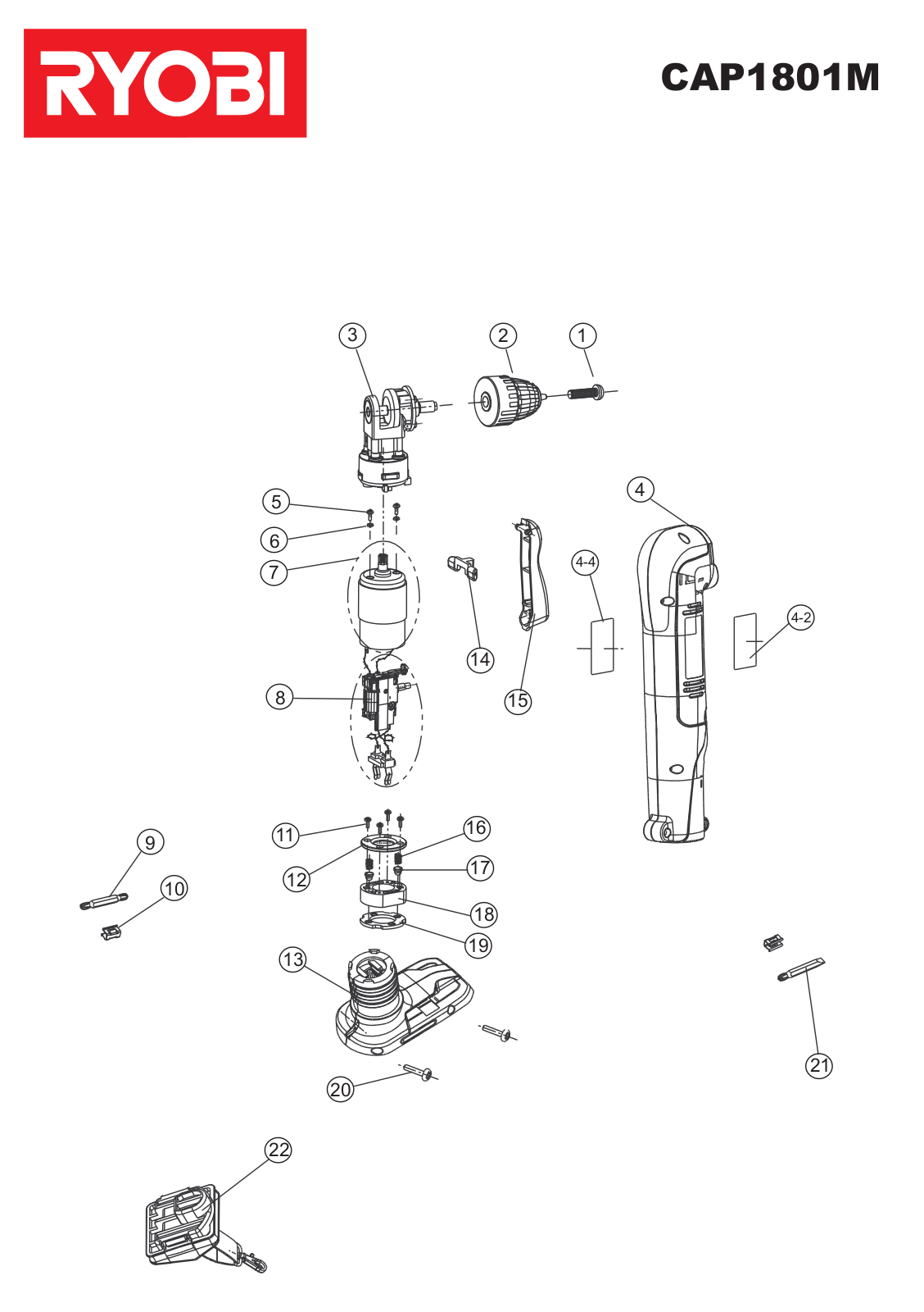 RYOBI CAP1801M User Manual