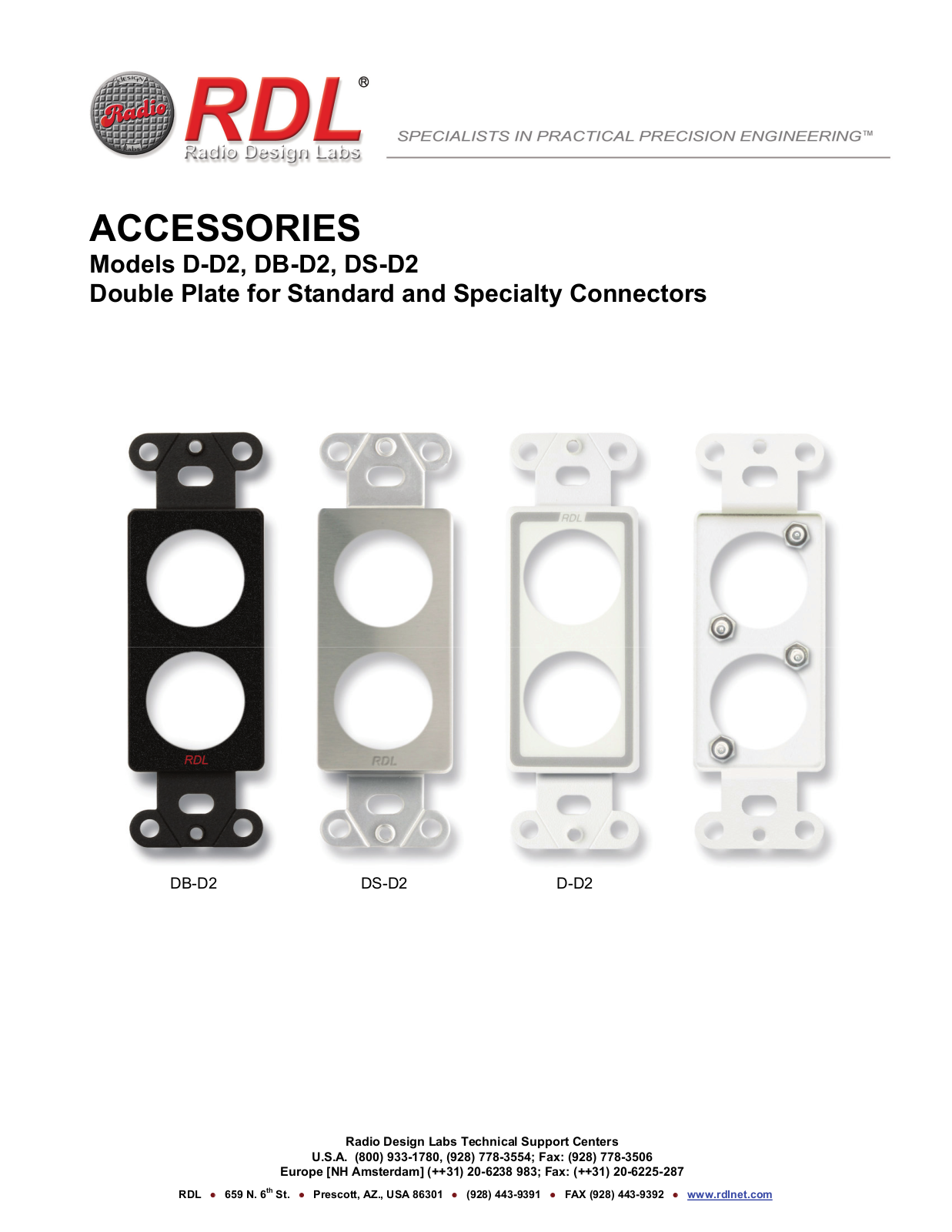 RDL DB-D2, D-D2, DS-D2 Datasheet