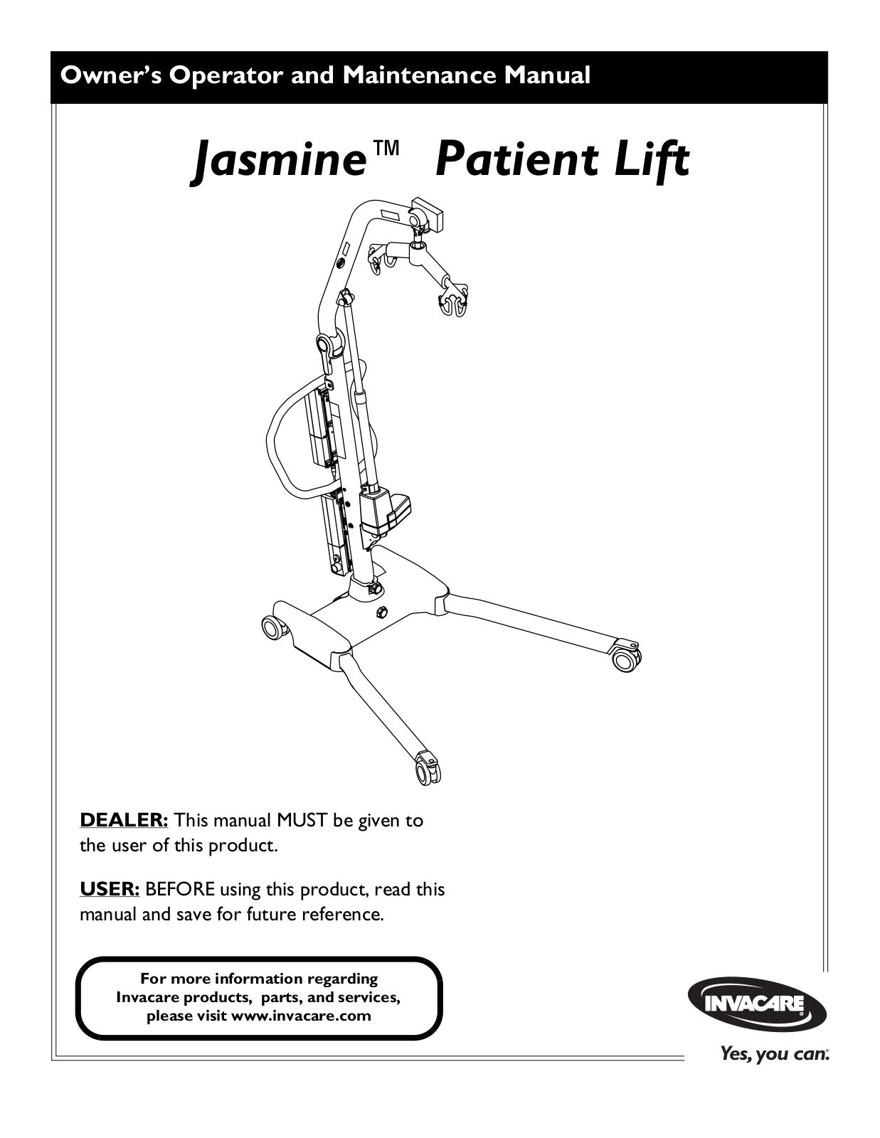 Invacare 1150704 User Manual