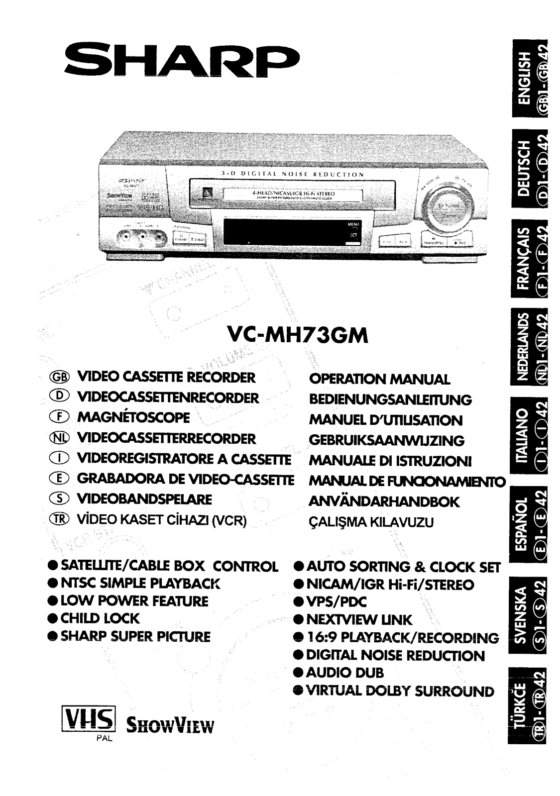 SHARP VC-MH73GM User Manual