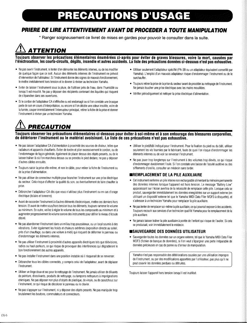 Yamaha CS2X User Guide