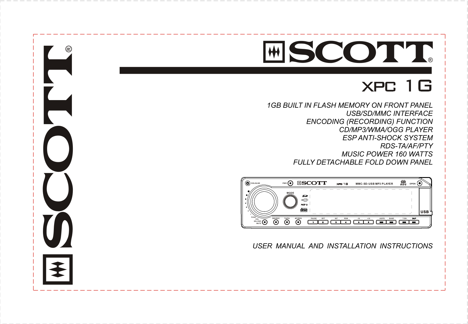 Scott XPC 1G User Manual