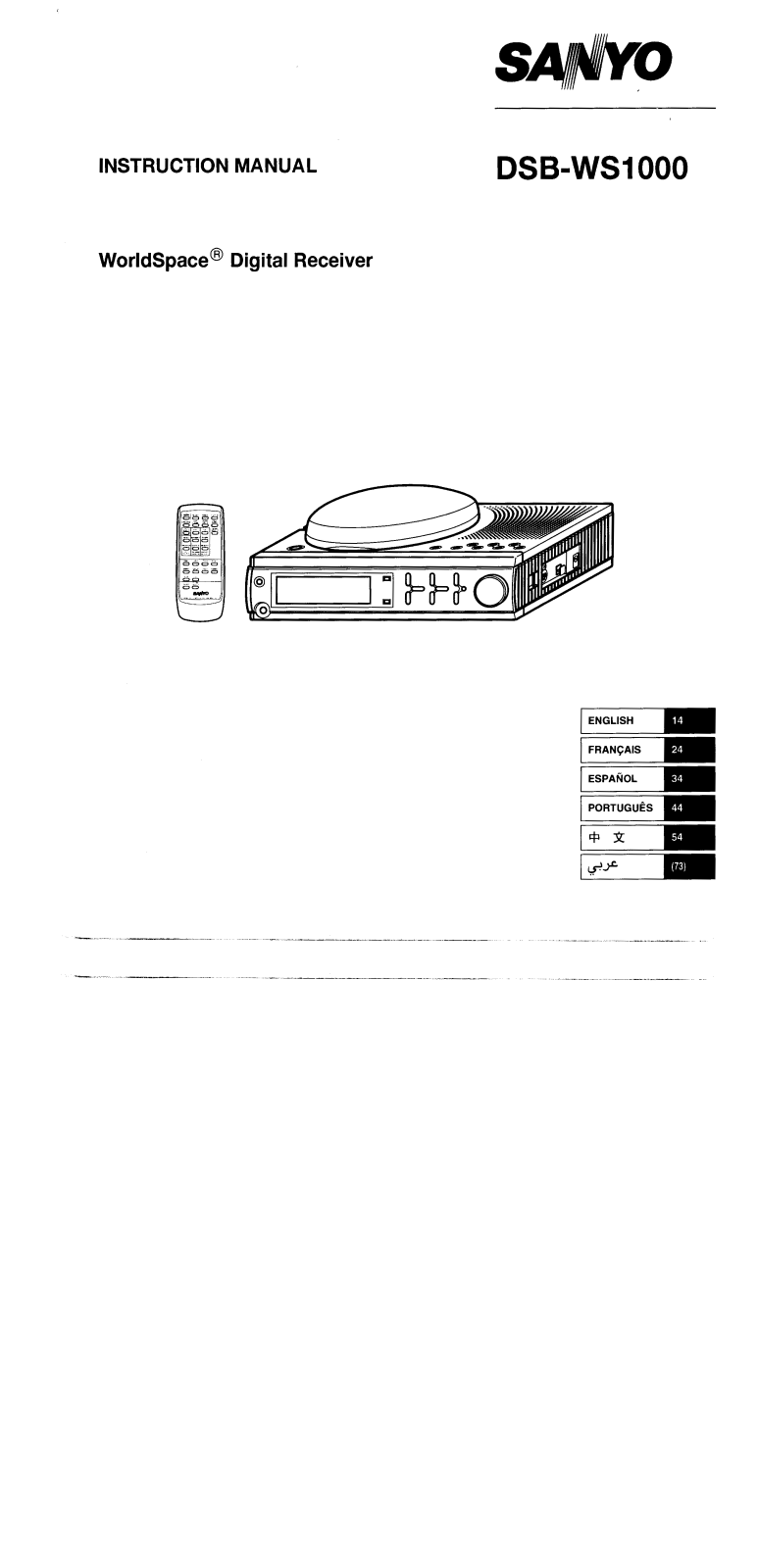 Sanyo DSB-WS1000 Instruction Manual