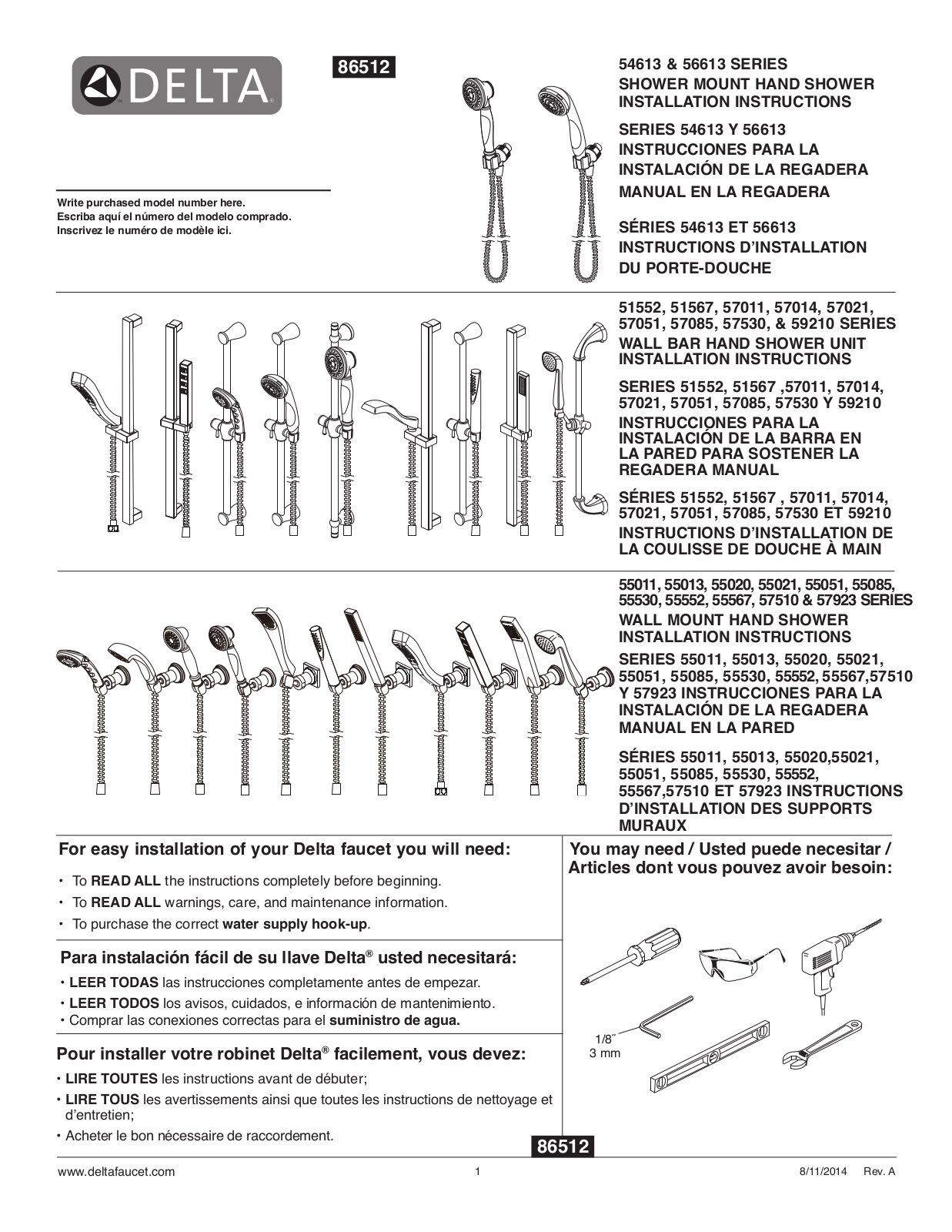 Delta DLT5433 Installation & Assembly - ManualMachine.com