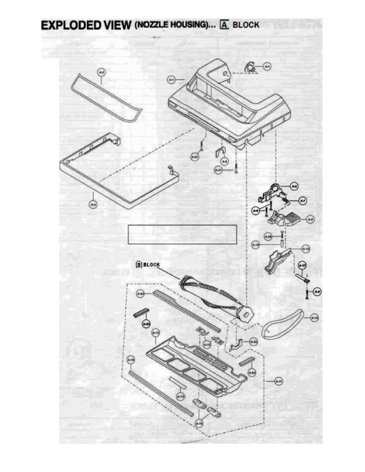 Panasonic Mc-v110 Parts List