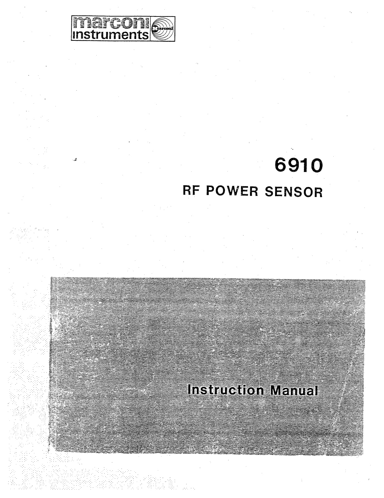 Marconi 6910 Service manual