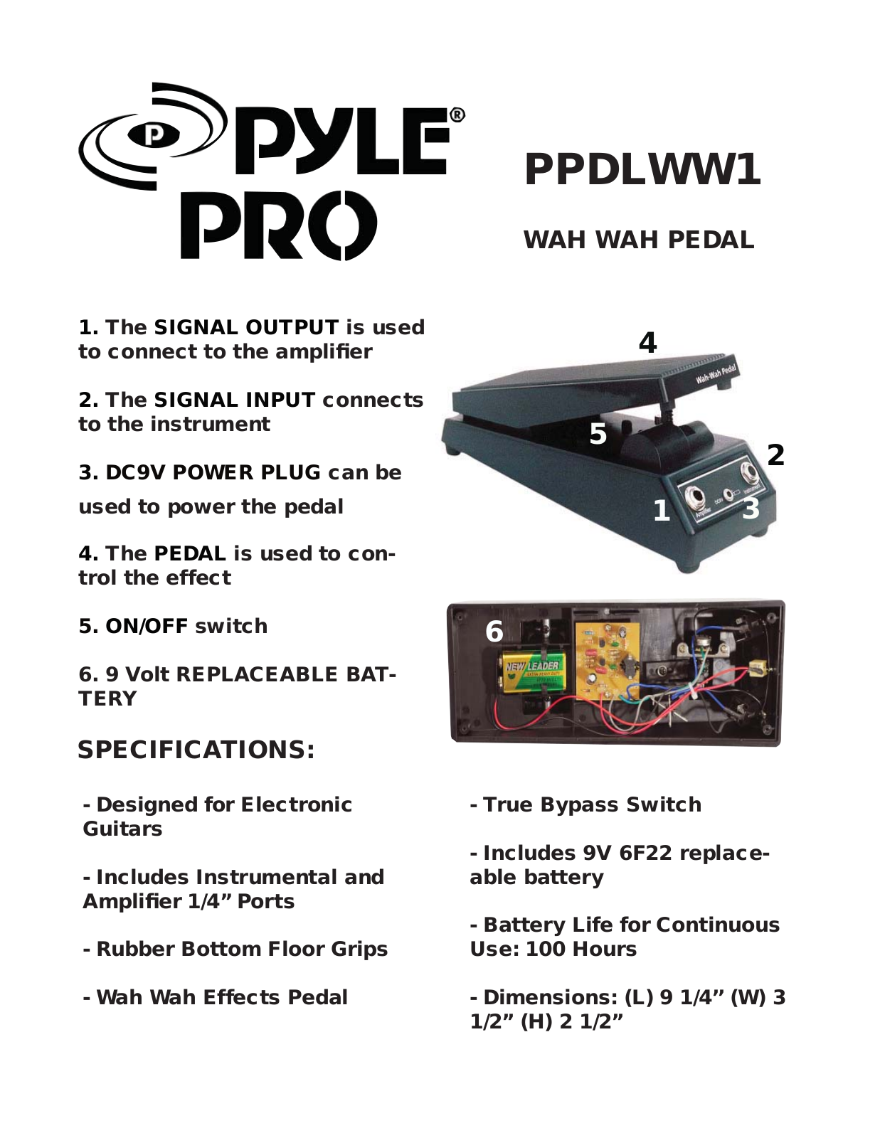 PYLE Audio PPDLWW1 User Manual