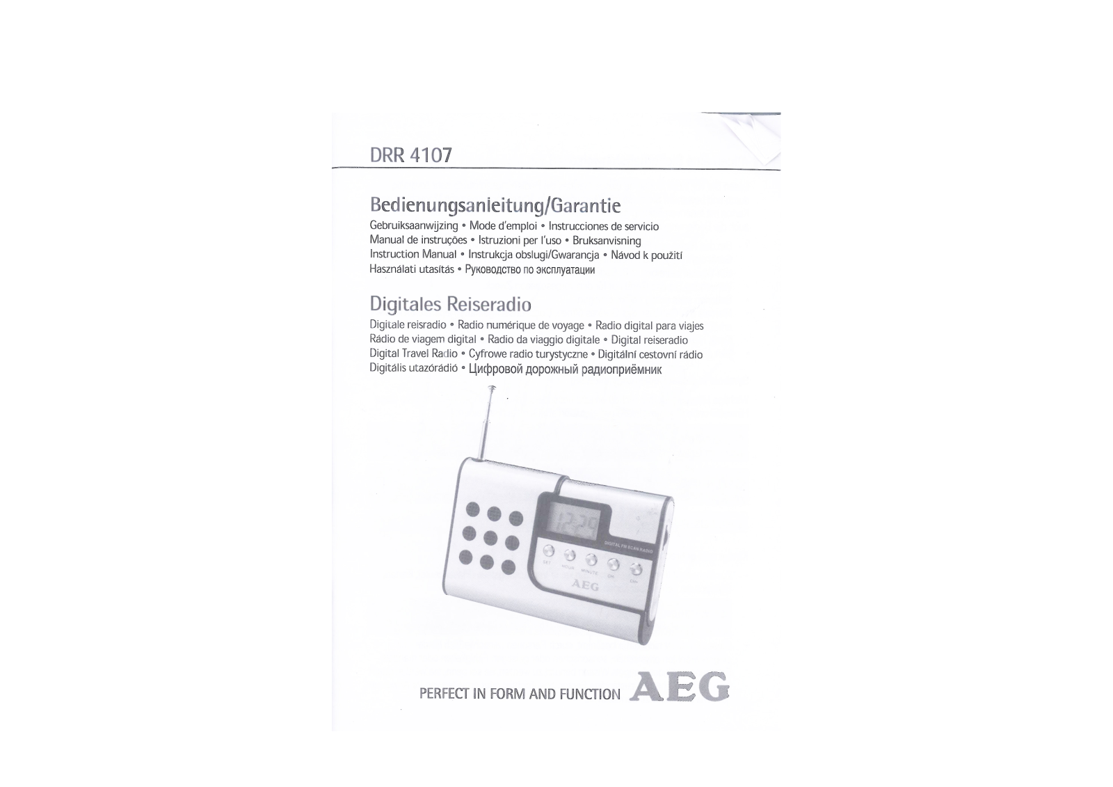 AEG DRR 4107 User Manual