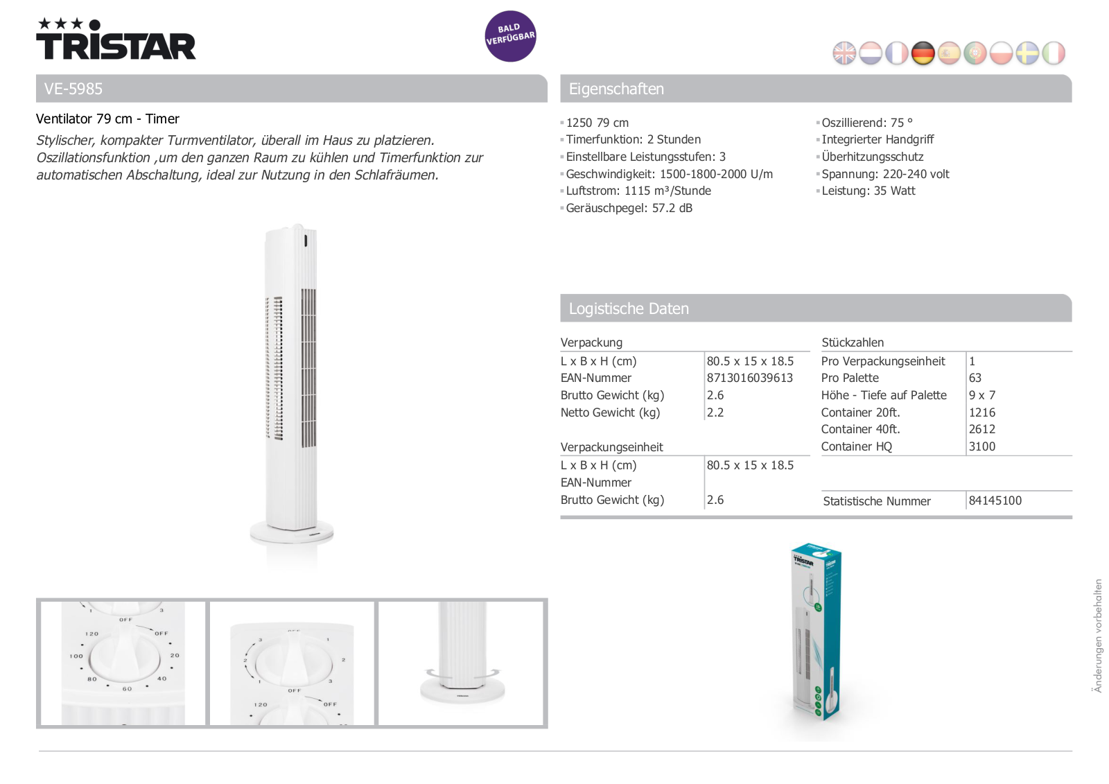 Tristar VE-5985 User Manual