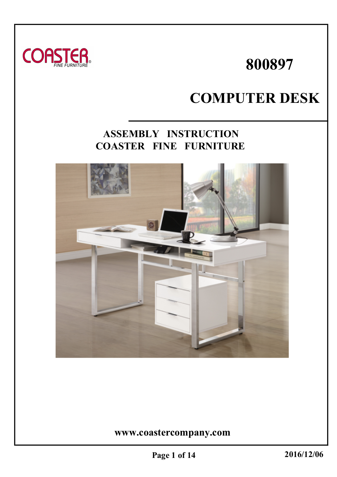 Coaster 800897 Assembly Guide - ManualMachine.com
