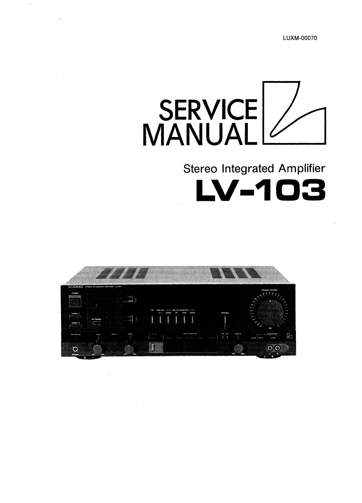 Luxman LV-103 Service manual
