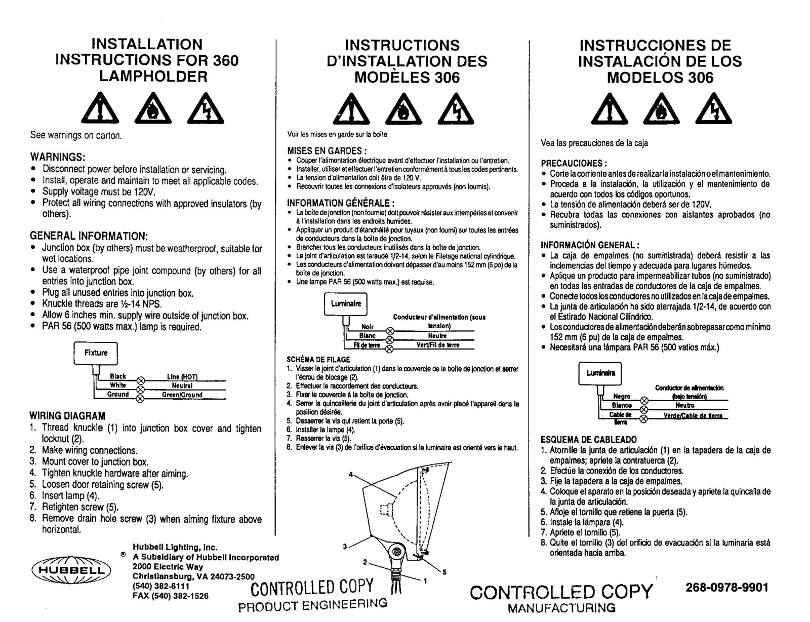 Hubbell Lighting 360, 306 User Manual