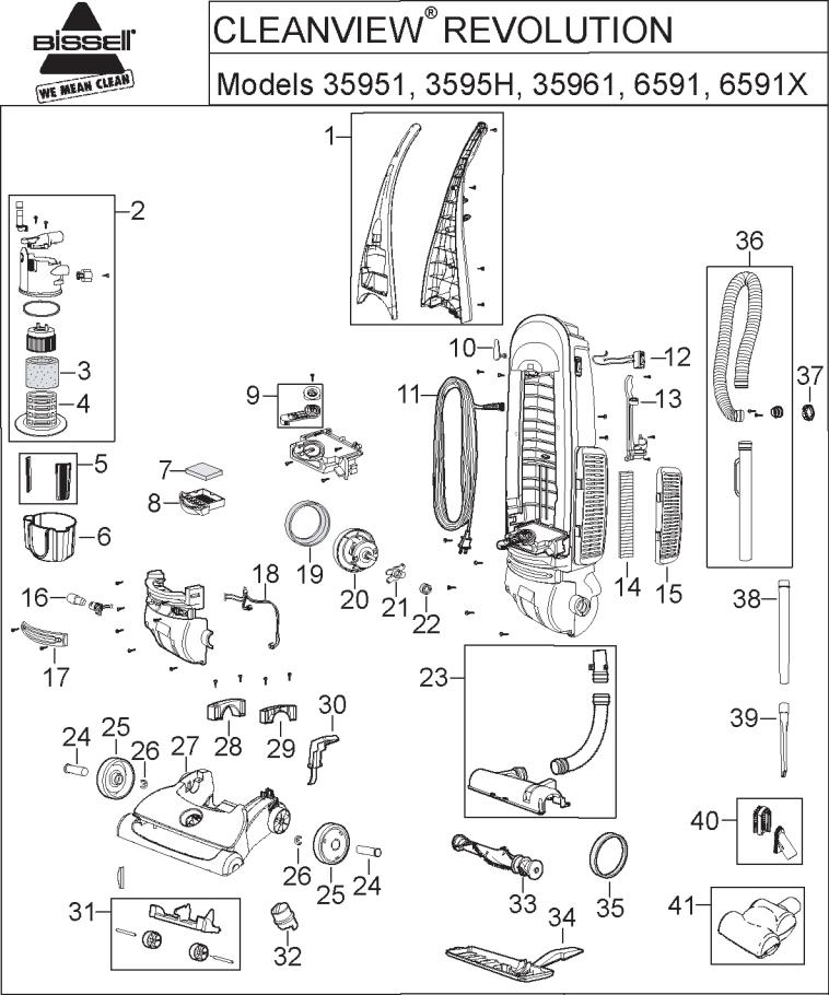 Bissell 35951, 3595h, 53f8, 6591x, 6591 Owner's Manual