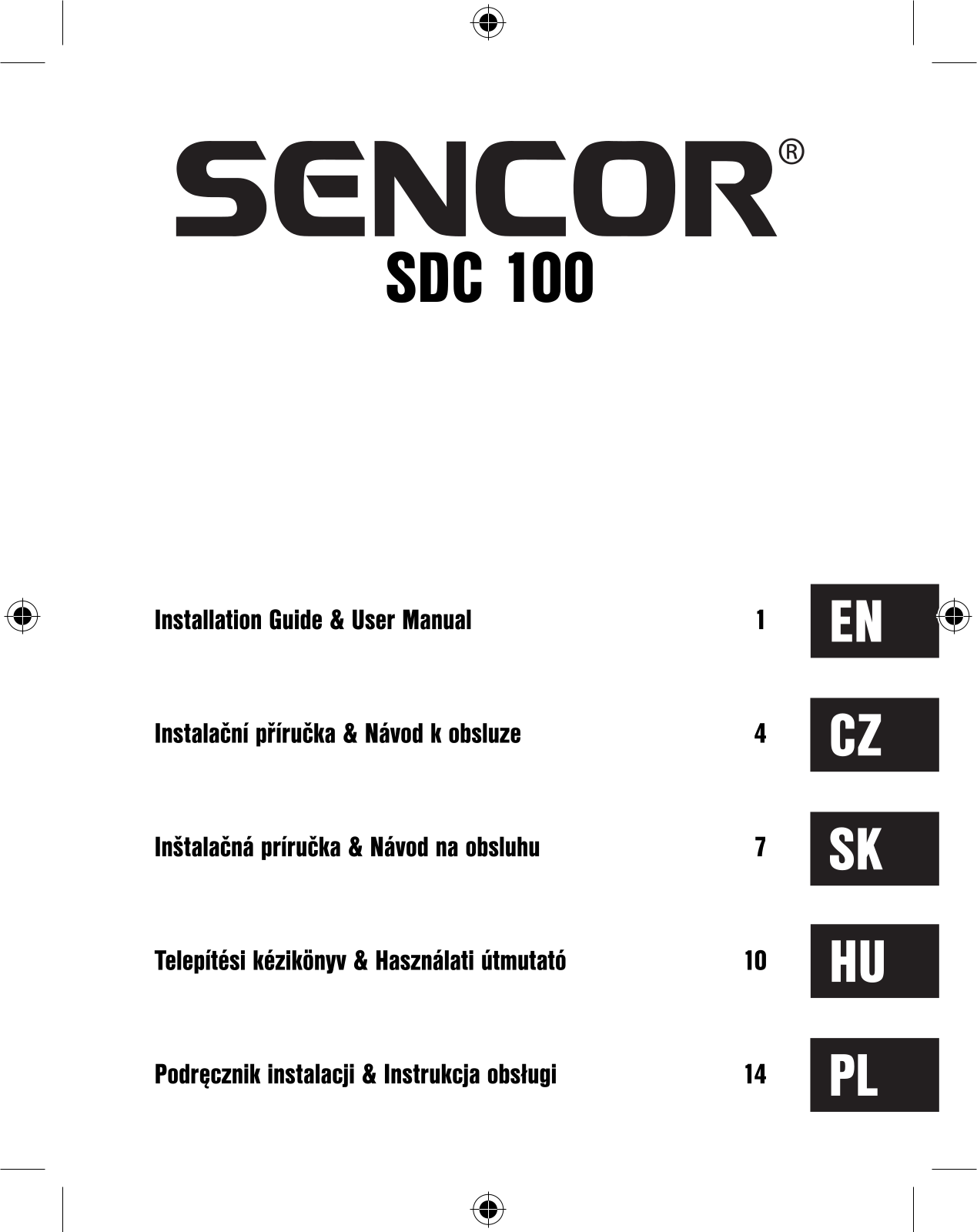 Sencor SDC 100 User Manual