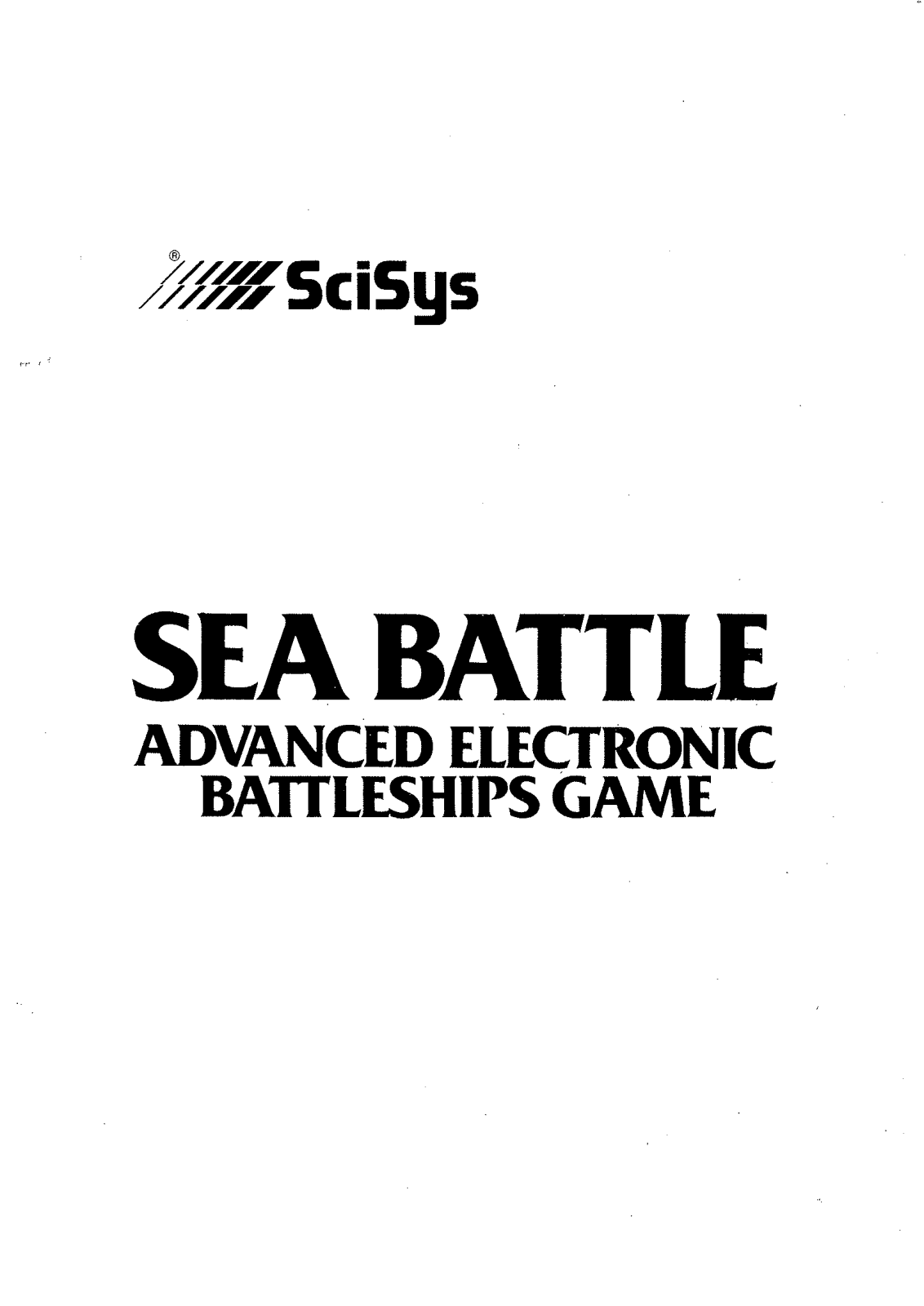 SAITEK SEA BATTLE User Manual