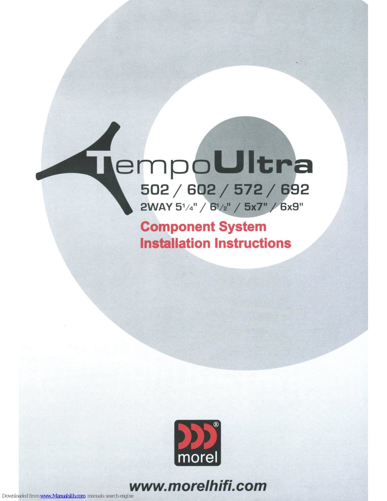 TEMPO ULTRA 502, 602, 572, 692 Installation Instructions Manual - ManualMachine.com